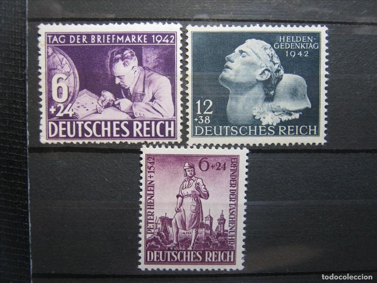 Sellos: ALEMANIA IMPERIO REICH 1942 SERIES YVERT 735, 736 Y 742 MNH** SIN CHARNELA LUJO.