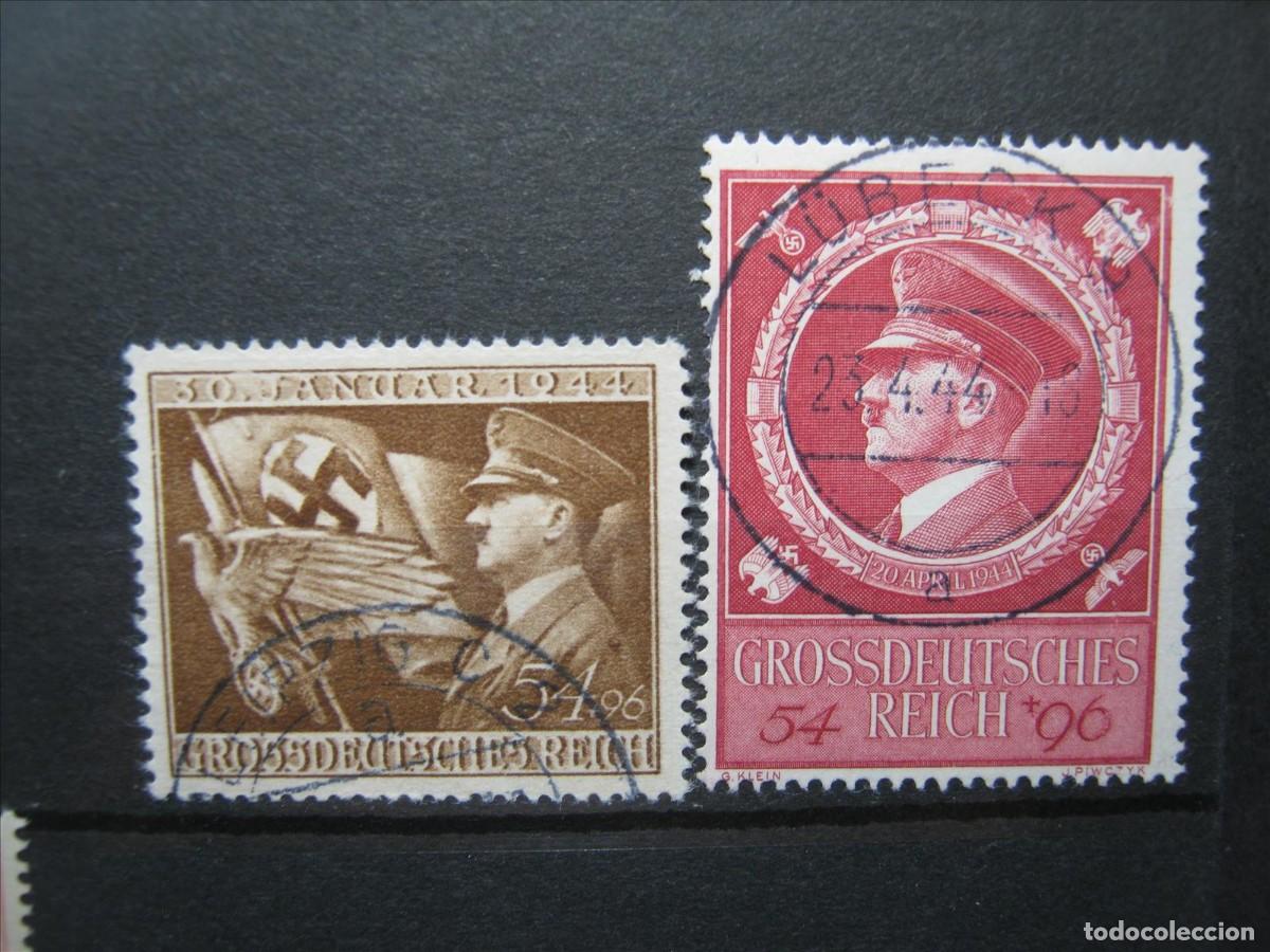 Selos: ALEMANIA IMPERIO REICH 1944 HITLER SERIE YVERT 785 Y 804 USADOS PERFECTOS.