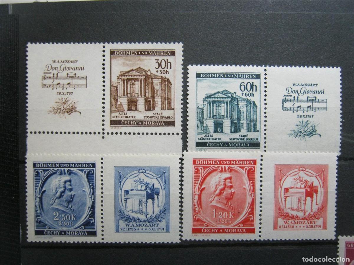 Briefmarken: ALEMANIA OCUPACI&Oacute;N BOHEMIA MORAVIA 1941 SERIE YVERT 69/72 MNH** SIN CHRNELA LUJO.