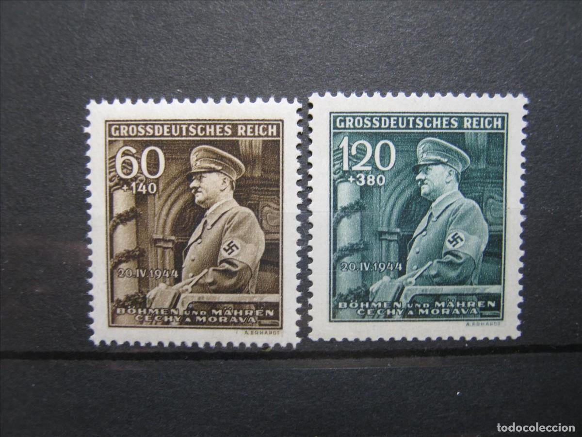 Briefmarken: ALEMANIA OCUPACI&Oacute;N BOHEMIA MORAVIA 1944 SERIE YVERT 115/116 MNH** SIN CHRNELA LUJO.