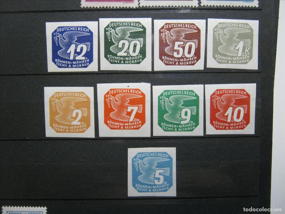 Briefmarken: ALEMANIA OCUPACI&Oacute;N BOHEMIA MORAVIA PERI&Oacute;DICOS SERIE YVERT 11/19 MNH** SIN CHARNELA LUJO.