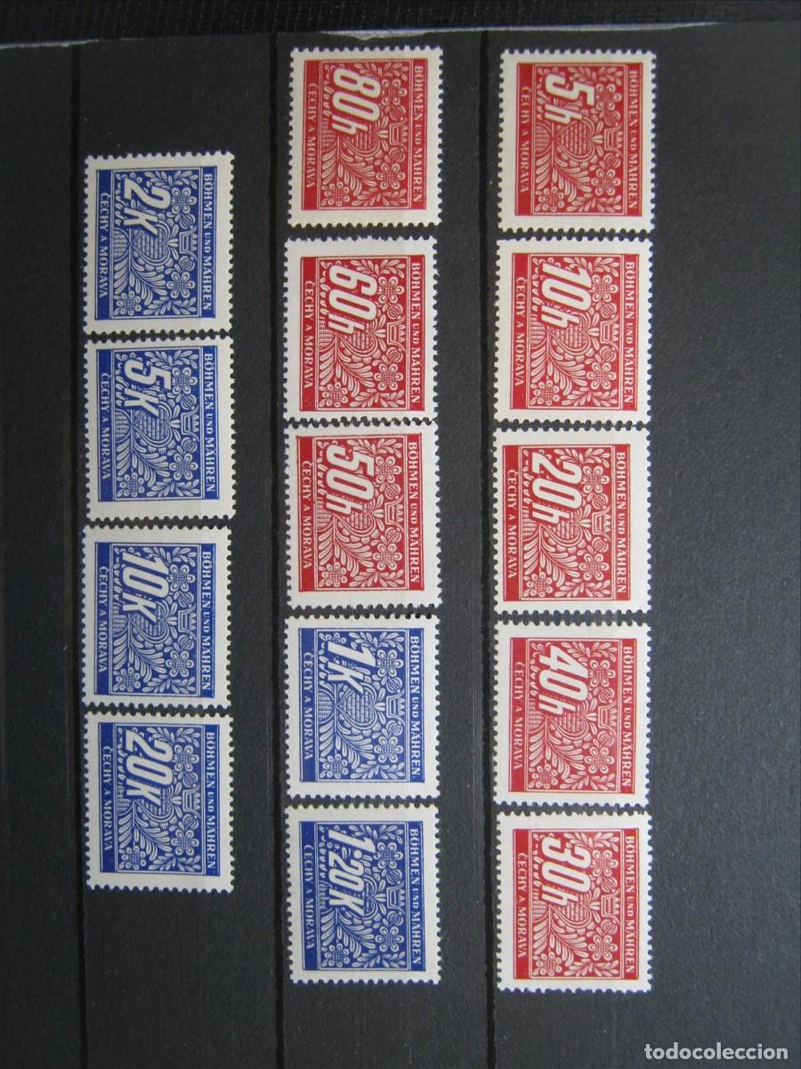 Briefmarken: ALEMANIA OCUPACI&Oacute;N BOHEMIA MORAVIA TASAS SERIE YVERT 1/14 MNH** SIN CHARNELA LUJO.