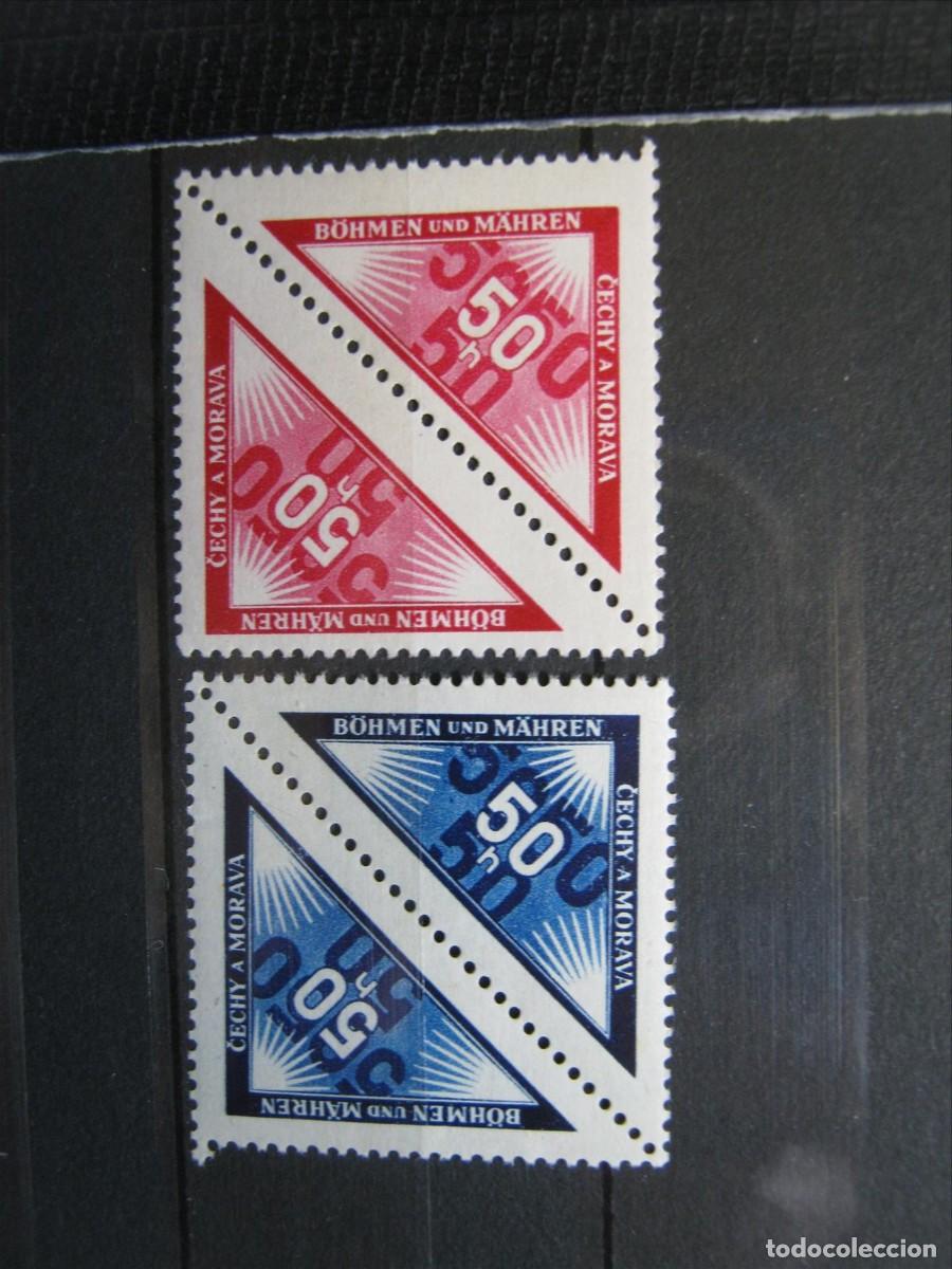 Briefmarken: ALEMANIA OCUPACI&Oacute;N BOHEMIA MORAVIA 1940 SERIE YVERT 38/38A TETE-BECHE MNH** SIN CHARNELA LUJO.