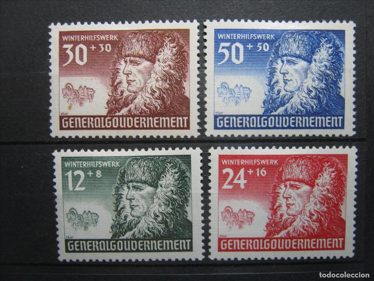 Briefmarken: ALEMANIA OCUPACI&Oacute;N POLONIA 1940 SERIE YVERT 72/78 MH* LUJO.