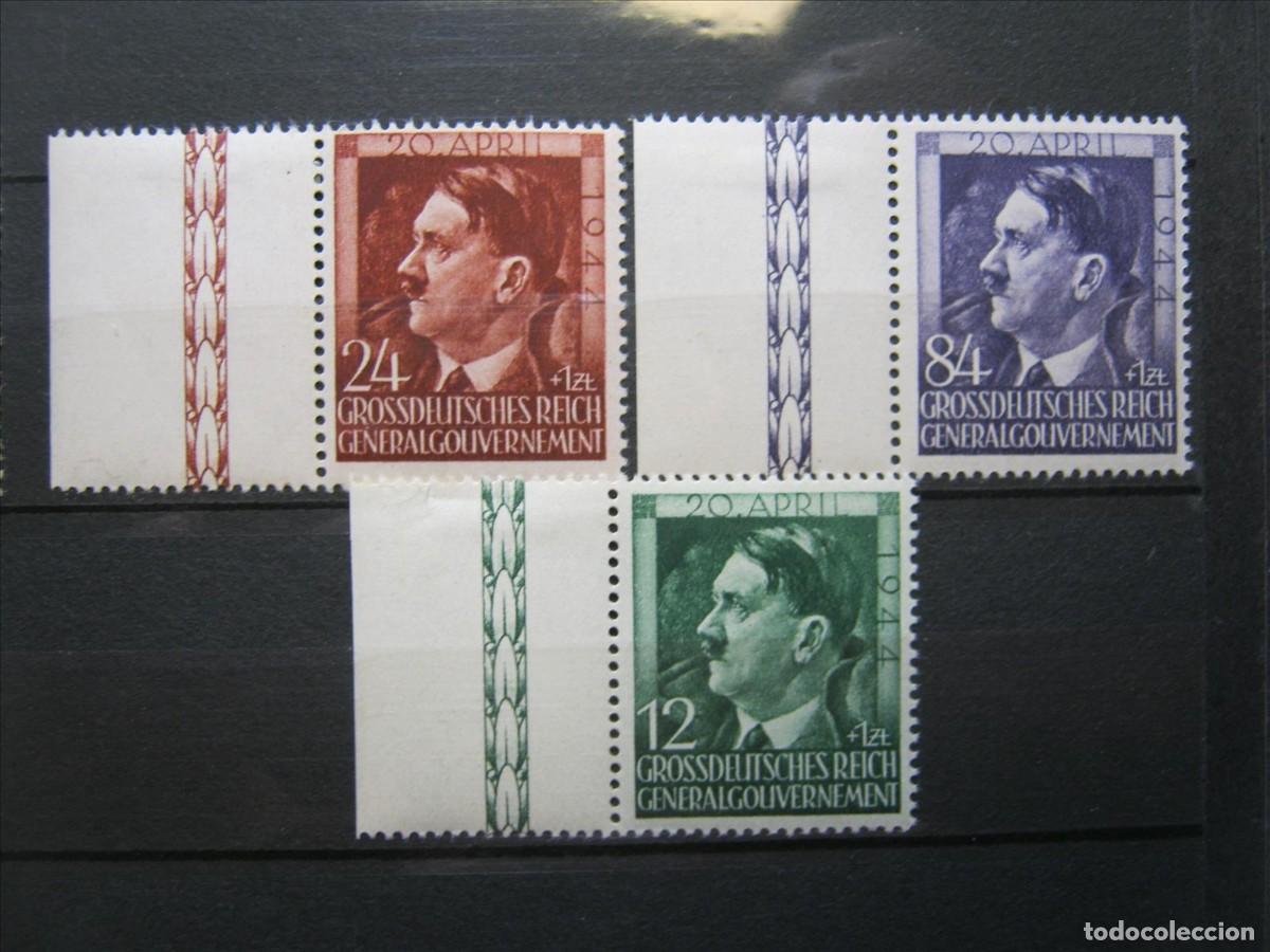 Briefmarken: ALEMANIA OCUPACI&Oacute;N POLONIA HITLER SERIE YVERT 128/130 MNH** SIN CHARNELA LUJO LEER.