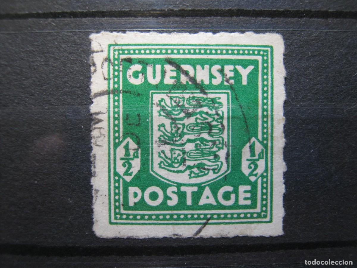 Sellos: ALEMANIA OCUPACI&Oacute;N GUERNSEY 1941 YVERT 1 USADO PERFECTO.