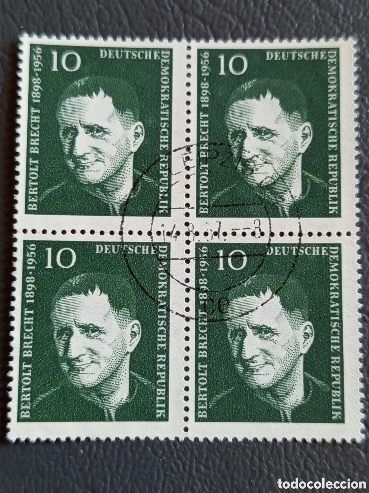 Sellos: Bloque 4 Sellos Alemania Oriental DDR 1956 Hermann Abendroth | Cat. Mi# 550