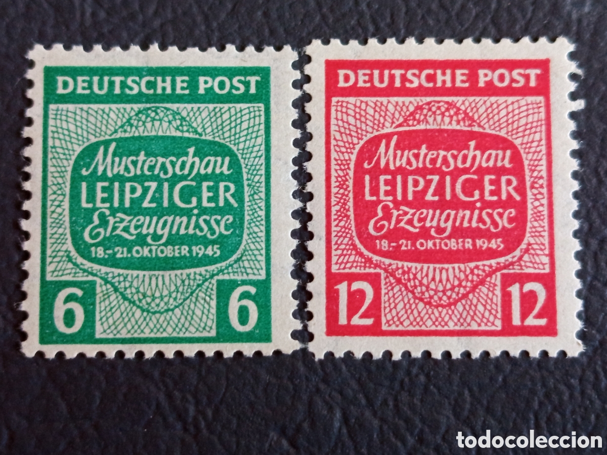 Sellos: Lote 2 Sellos Alemania Sajonia Musterschau Leipzig Mi. 132/133 MNH