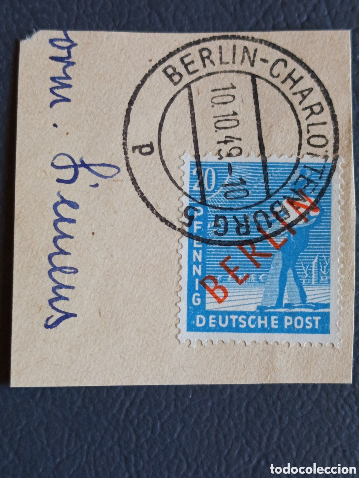 Sellos: Sello Alemania Berl&iacute;n Mi. 42 Fragmento Usado