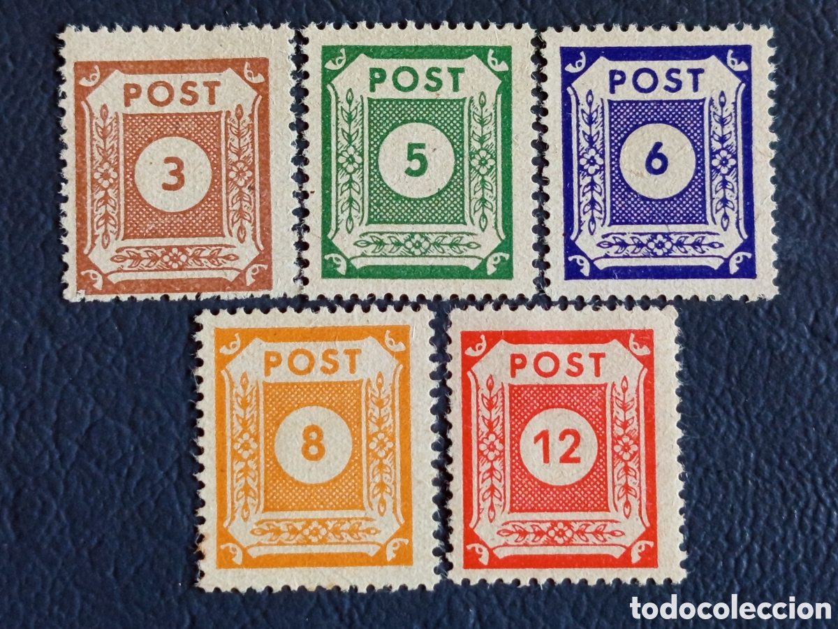 Timbres: Lote 5 Sellos Alemania Sajonia Oriental Mi. 41/45 MH