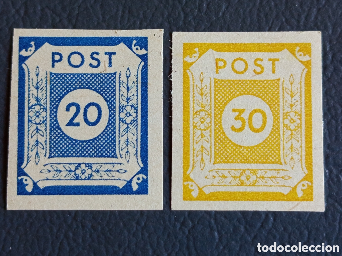 Timbres: Lote 2 Sellos Alemania Sajonia Oriental Mi. 47/48 MNH sin dentar