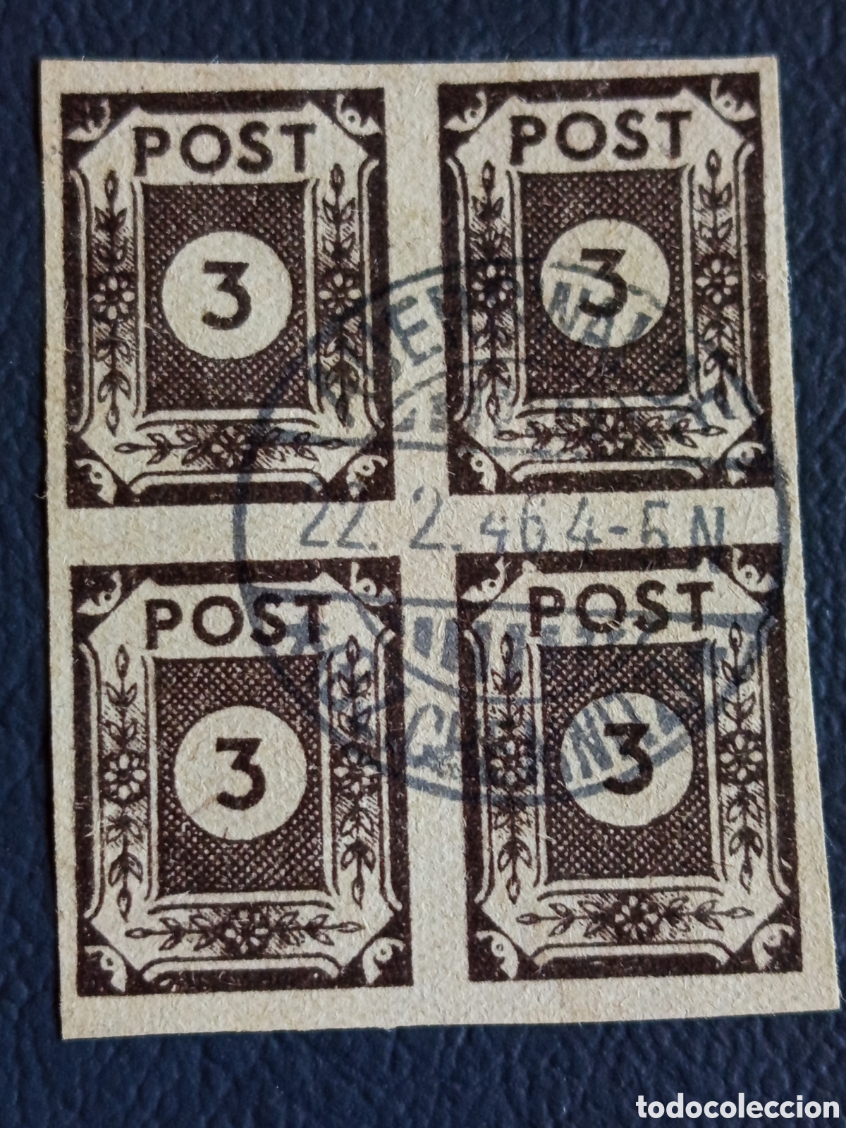 Timbres: Bloque de 4 Sellos Alemania Sajonia Oriental (1945) Mi. 41 Usados