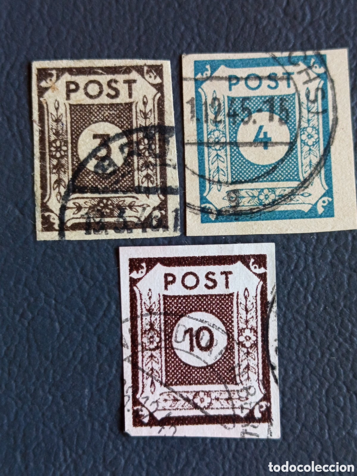 Stamps: Lote 3 Sellos Alemania Sajonia Oriental (1945) Mi. 41, 42, 45 Usados