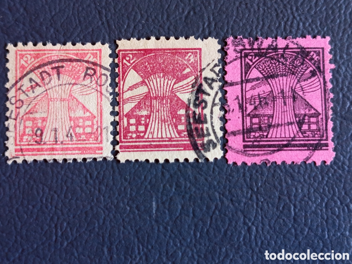 Stamps: Lote 3 Sellos Alemania Mecklemburgo-Pomerania Occidental (1945) Mi. 12 Usados