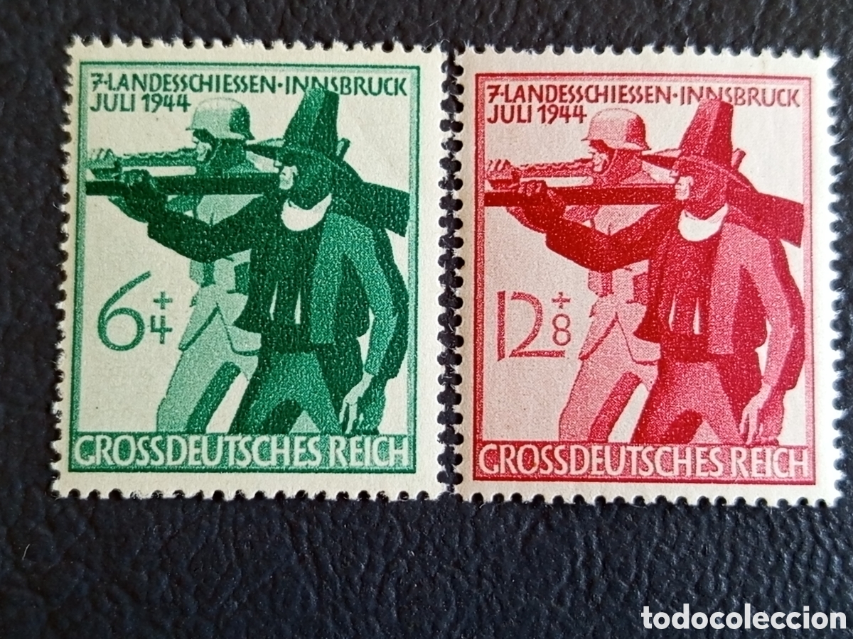 Selos: Lote 2 Sellos Alemania III Reich (1944) Tiro de Innsbruck Mi. 894/895 MNH