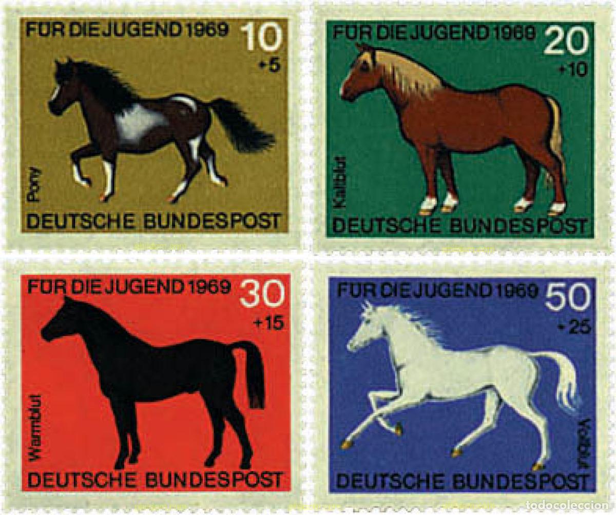 Sellos: 64929 MNH ALEMANIA FEDERAL 1969 CABALLOS