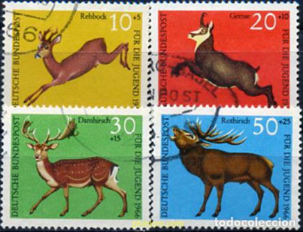 Sellos: 211094 USED ALEMANIA FEDERAL 1966 FAUNA SILVESTRE