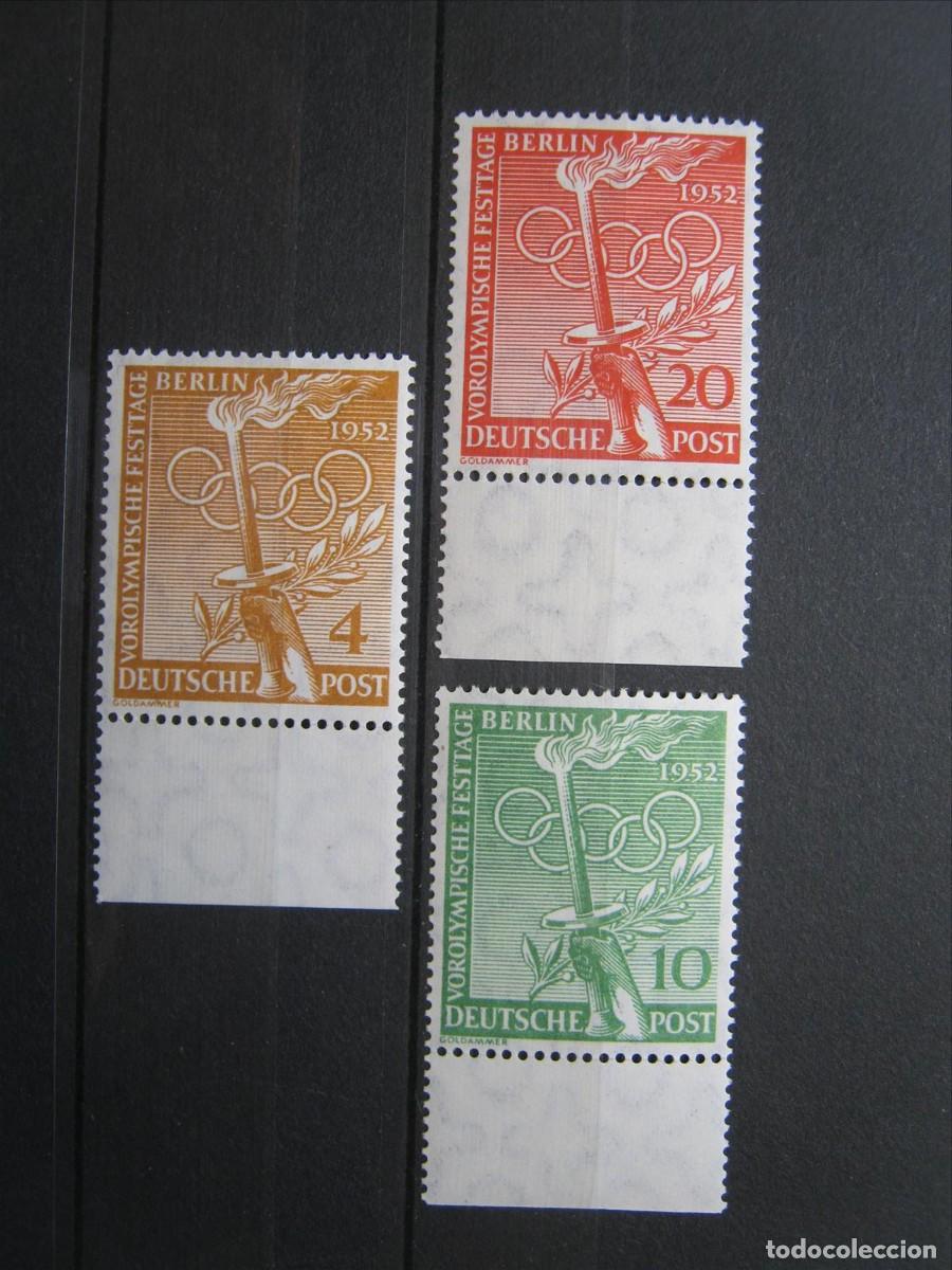 Stamps: BERL&Iacute;N 1952 SERIE YVERT 74/76 MNH** SIN CHARNELA LUJO.