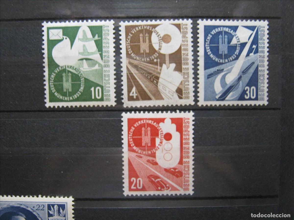 Sellos: ALEMANIA FEDERAL 1953 SERIE YVERT 53/56 MNH** SIN CHARNELA Y MH* LUJO.