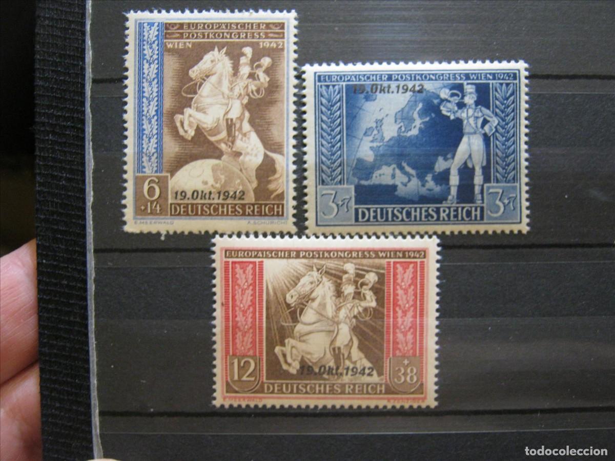 Sellos: ALEMANIA IMPERIO REICH 1942 SERIE YVERT 746A/746C MNH** SIN CHARNELA LUJO.