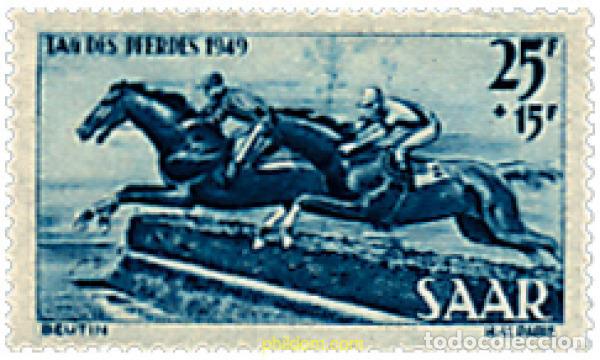 Sellos: 209325 MNH ALEMANIA. Sarre 1949 DIA DEL CABALLO