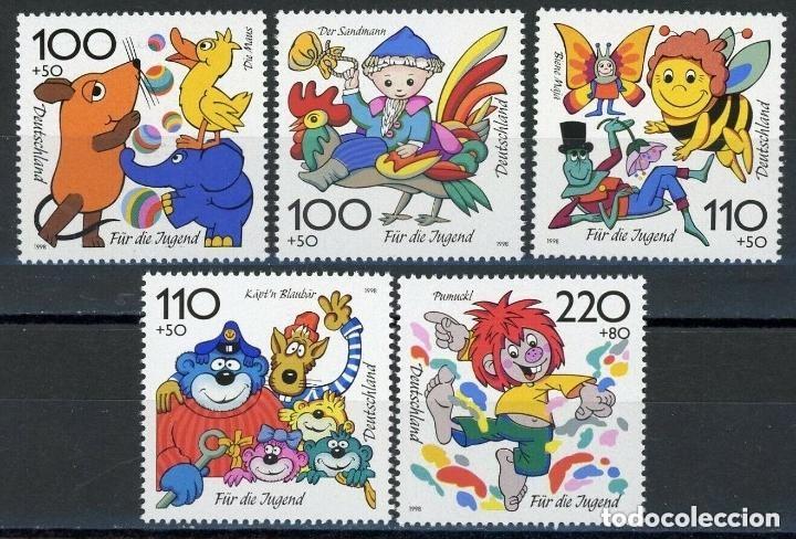 Francobolli: ALEMANIA 1998 SERIE YVERT 1822/1826 MNH** SIN CHARNELA LUJO.