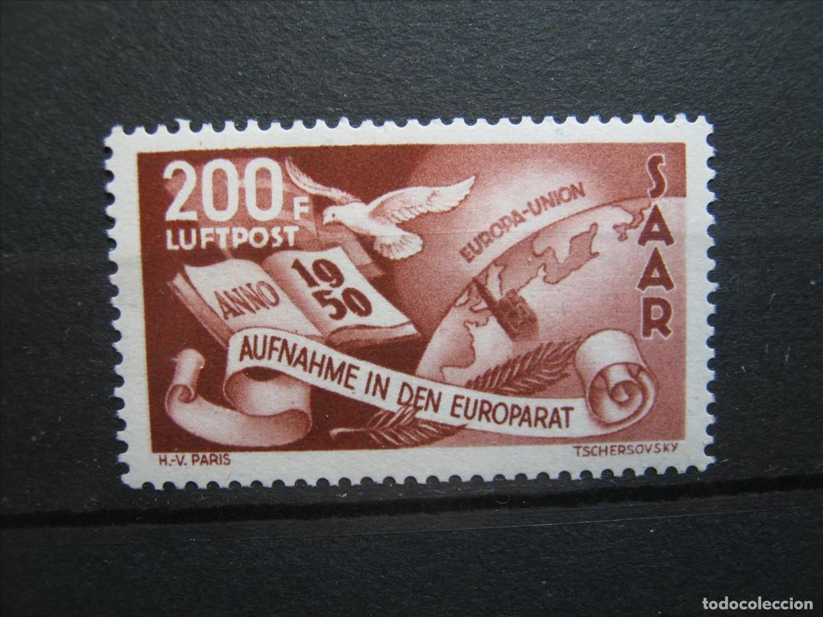 Stamps: ALEMANIA SARRE SAAR 1950 A&Eacute;REO YVERT 13 LH*/MH* LUJO.