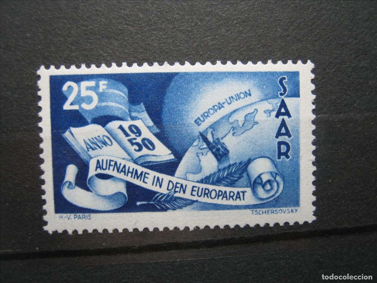 Timbres: ALEMANIA SARRE SAAR 1950 YVERT 277 LH*/MH* LUJO.