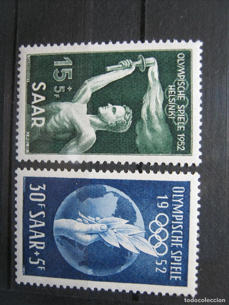 Timbres: ALEMANIA SARRE SAAR 1952 SERIE YVERT 301/302 LH*/MH* LUJO.