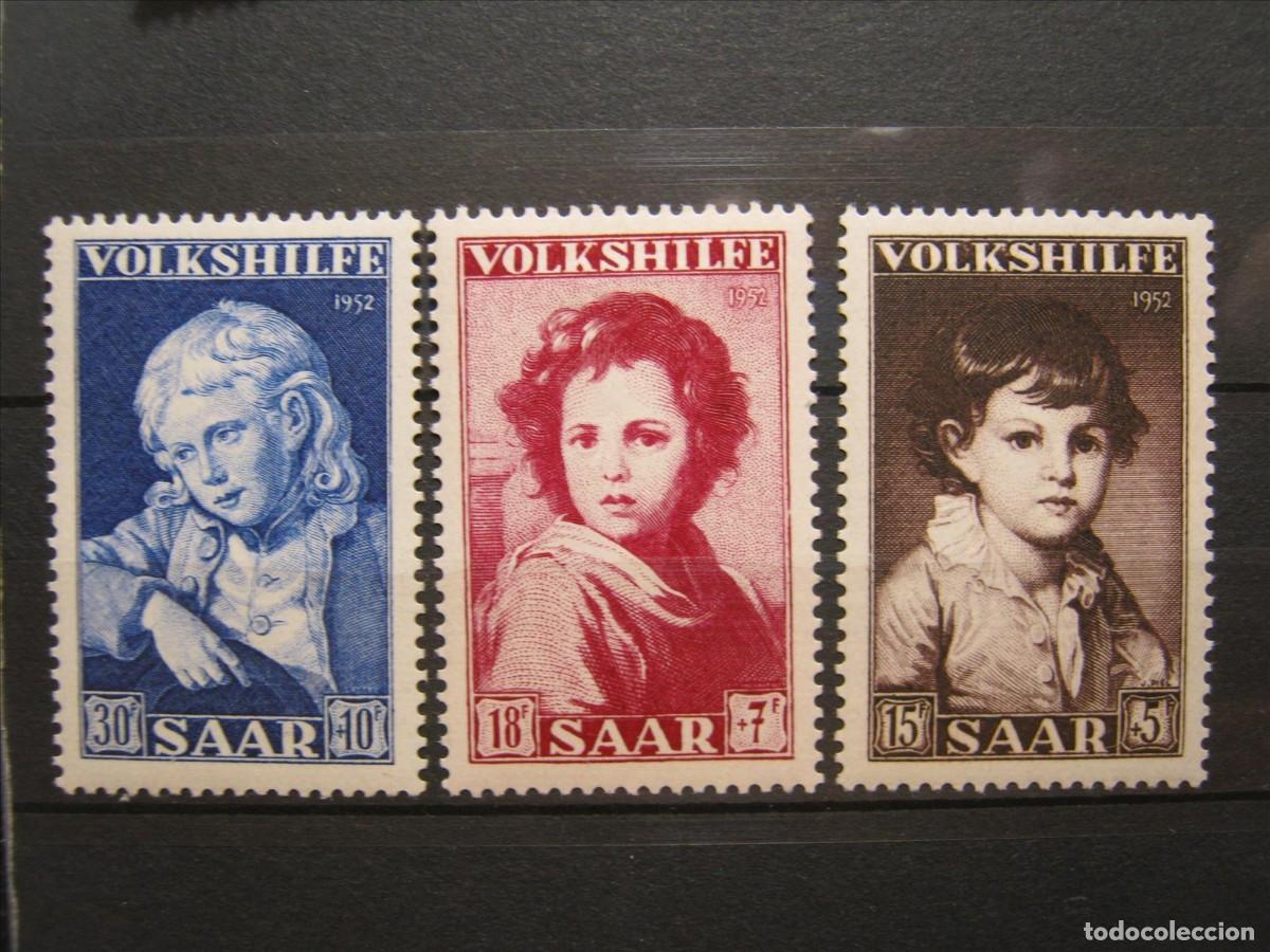 Timbres: ALEMANIA SARRE SAAR 1952 SERIE YVERT 316/318 LH*/MH* LUJO.