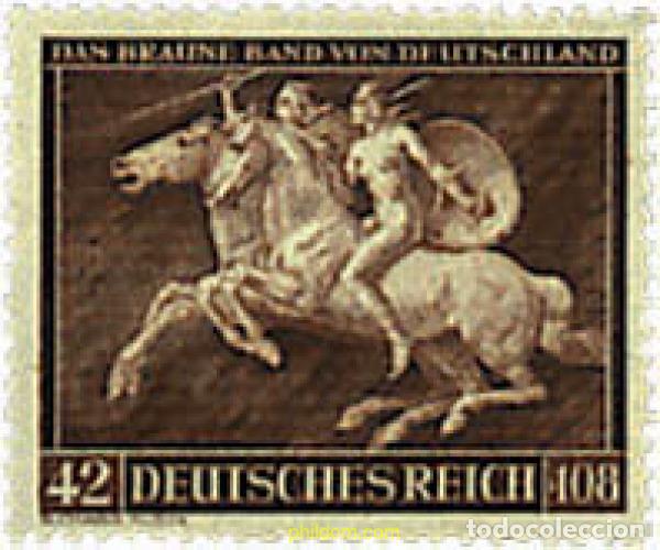 Sellos: 199550 HINGED ALEMANIA 1941 8 CARRERA DE CABALLOS EN MUNICH