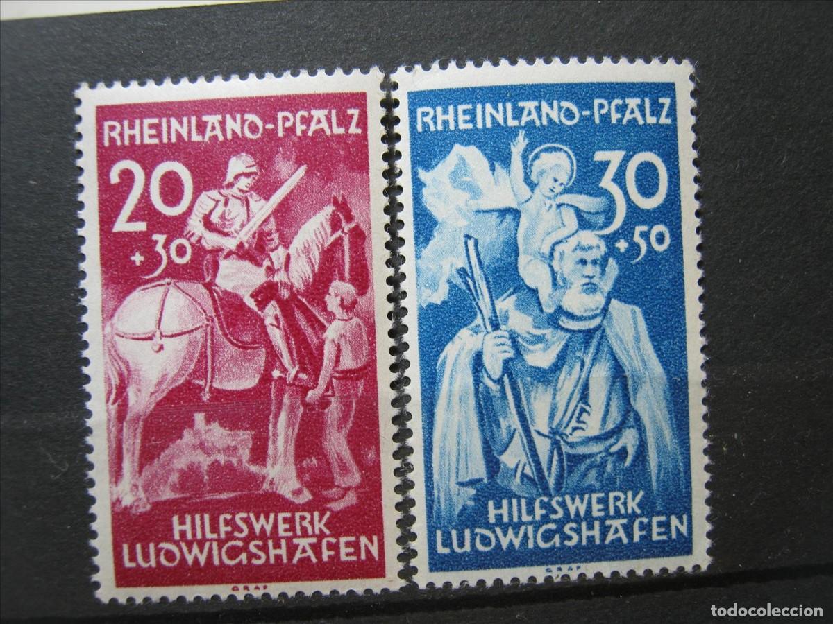 Selos: ALEMANIA RENANIA 1948 SERIE YVERT 30/31 MNH** SIN CHARNELA LUJO.