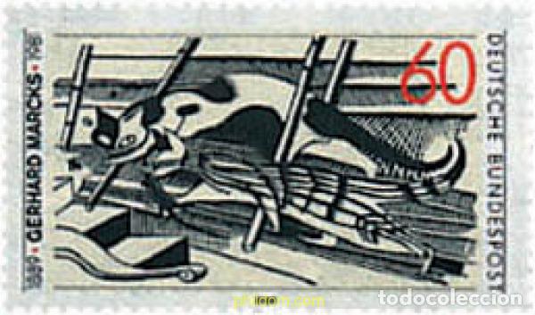 Sellos: 65041 MNH ALEMANIA FEDERAL 1989 CENTENARIO DE GERHARD MARCKS