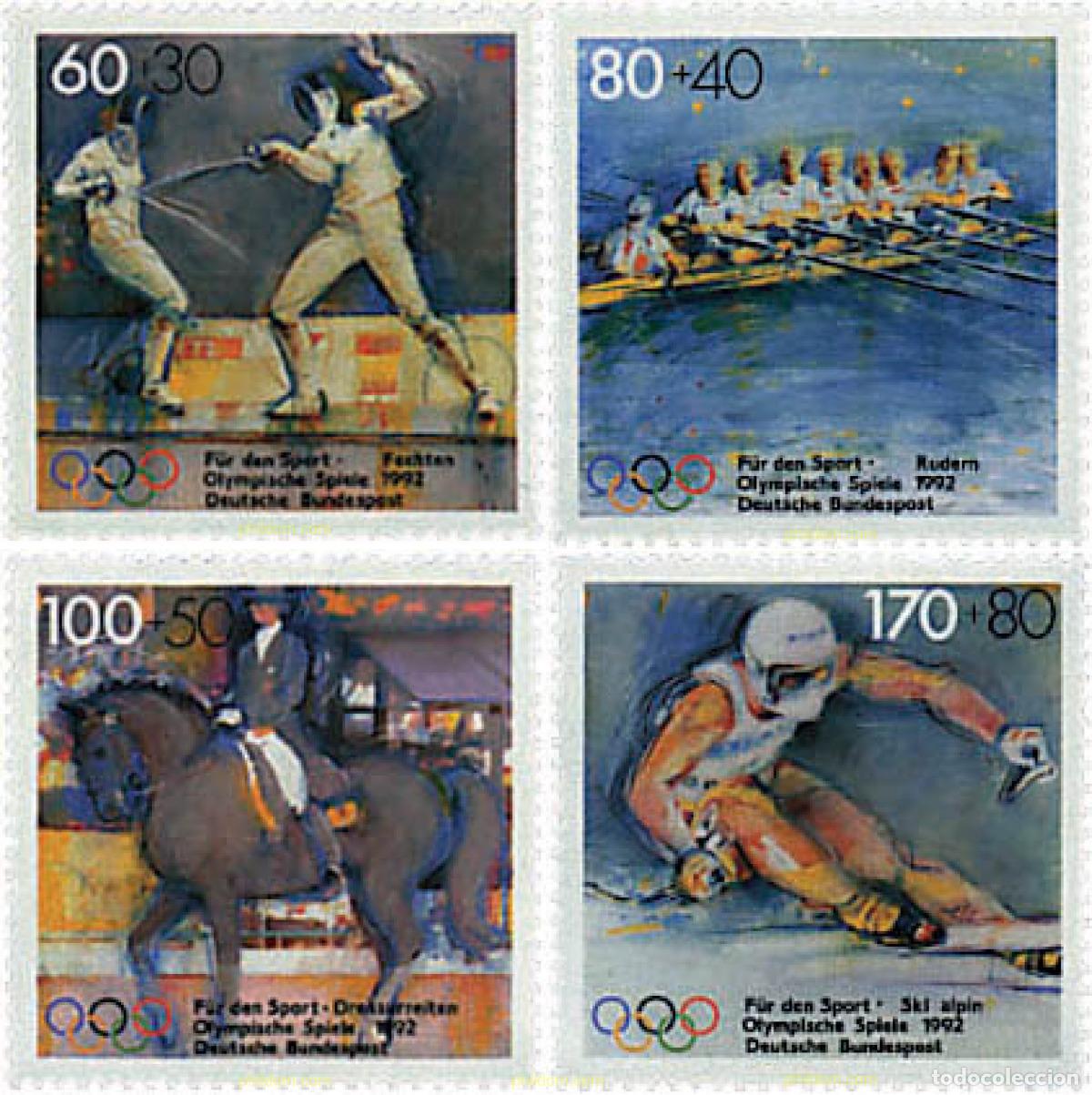 Sellos: 70477 MNH ALEMANIA FEDERAL 1992 25 JUEGOS OLIMPICOS VERANO BARCELONA 1992 - 16 JUEGOS OLIMPICOS INV