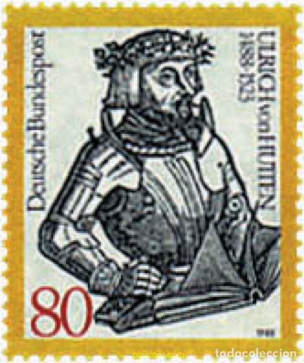 Sellos: 145766 MNH ALEMANIA FEDERAL 1988 500 ANIVERSARIO DEL NACIMIENTO DEL HUMANISTA ULRICH VON HUTTEN