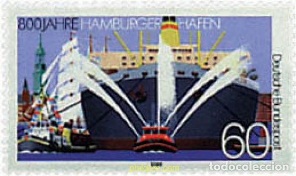 Timbres: 145880 MNH ALEMANIA FEDERAL 1989 800 ANIVERSARIO DEL PUERTO DE HAMBURGO