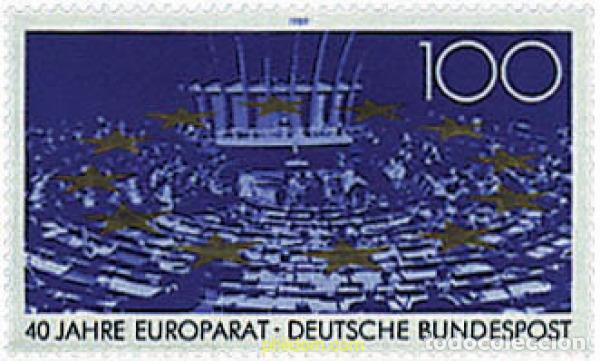 Sellos: 145887 MNH ALEMANIA FEDERAL 1989 40 ANIVERSARIO DEL CONSEJO DE EUROPA