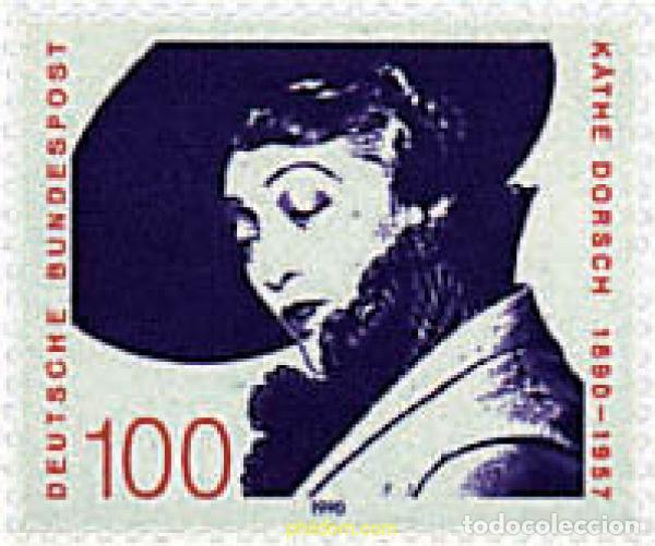Sellos: 145987 MNH ALEMANIA FEDERAL 1990 CENTENARIO DEL NACIMIENTO DE LA ACRTIZ K&Auml;THE DORSCH