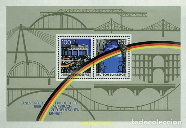 Sellos: 56386 MNH ALEMANIA FEDERAL 1990 1 ANIVERSARIO DE LA CAIDA DEL MURO DE BERLIN