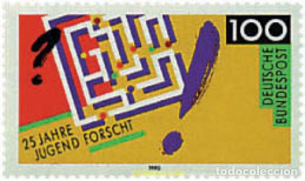Sellos: 145970 MNH ALEMANIA FEDERAL 1990 25 ANIVERSARIO DEL CONCURSO &rdquo;INVESTIGACION Y JUVENTUD&rdquo;