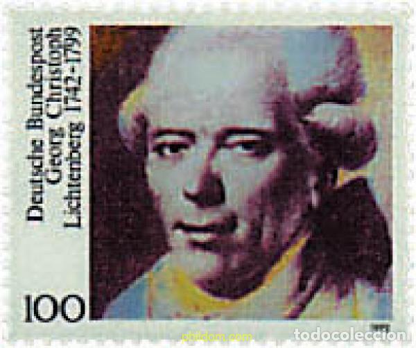 Sellos: 146110 MNH ALEMANIA FEDERAL 1992 250 ANIVERSARIO DEL NACIMIENTO DE GEORGE CHRISTOPH LICHTENBERG