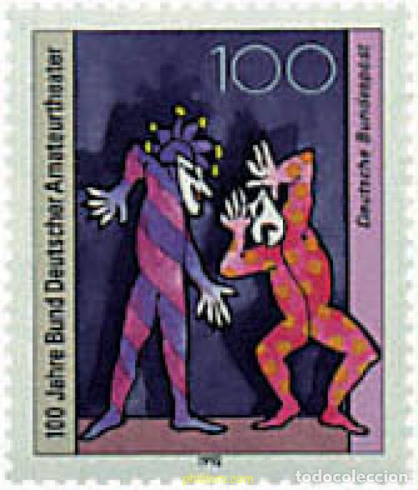 Sellos: 146120 MNH ALEMANIA FEDERAL 1992 CENTENARIO DE LA FEDERACION ALEMANA DE TEATRO AMATEUR