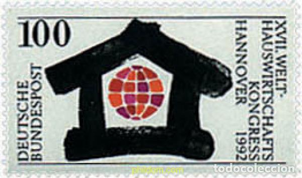 Sellos: 146114 MNH ALEMANIA FEDERAL 1992 17 CONGRESO MUNDIAL DE ECONOMIA DOMESTICA EN HANNOVER