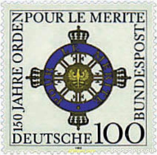 Sellos: 146104 MNH ALEMANIA FEDERAL 1992 150 ANIVERSARIO DE LA ORDEN &rdquo;POR EL MERITO&rdquo;