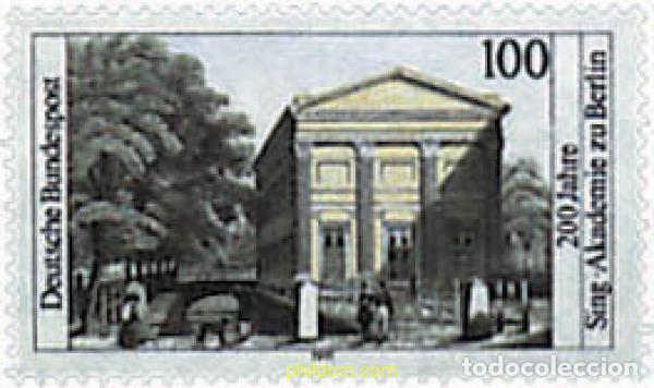 Sellos: 146000 MNH ALEMANIA FEDERAL 1991 BICENTENARIO DE LA ACADEMIA DE CANTO DE BERLIN