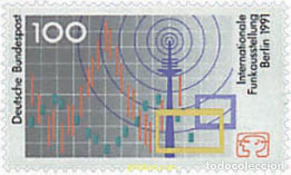 Sellos: 146032 MNH ALEMANIA FEDERAL 1991 SALON INTERNACIONAL DE LA RADIO EN BERLIN