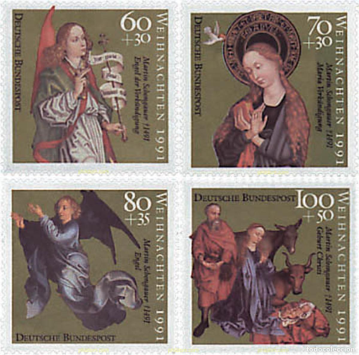 Timbres: 146074 MNH ALEMANIA FEDERAL 1991 NAVIDAD. 500 ANIVERSARIO DE LA MUERTE DE MARTIN SCHONGAUER