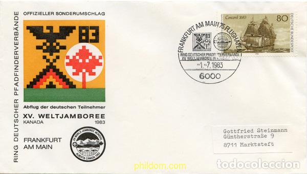 Sellos: 265438 USED ALEMANIA FEDERAL 1983 3 CENTENARIO DE LA EMIGRACION DE LOS PRIMEROS ALEMANES A AMERICA