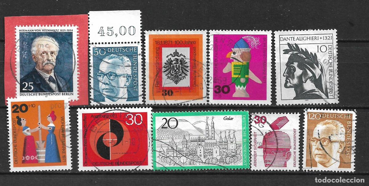 Sellos: alemania 1971 lote 10 sellos usados - 15/19