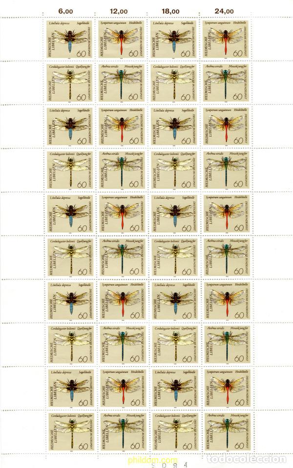 Sellos: 286992 MNH ALEMANIA FEDERAL 1991 LIBELULAS
